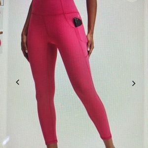 Oasis High-Waisted 7/8 Leggings -Pop Coral -Small